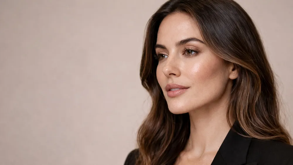Midface volume loss and flattened cheek contour