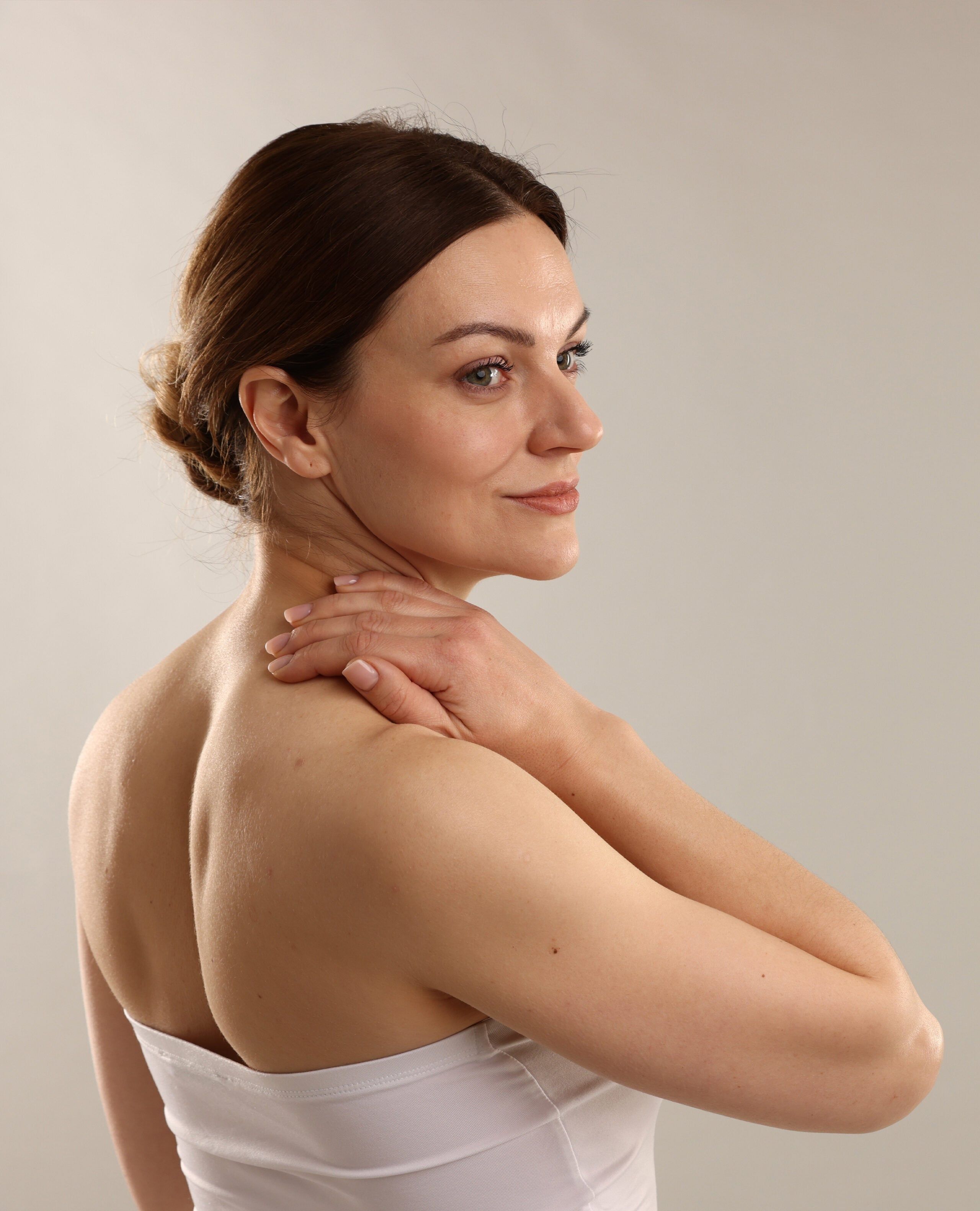 Skin density and texture across the neck and shoulders after treatment