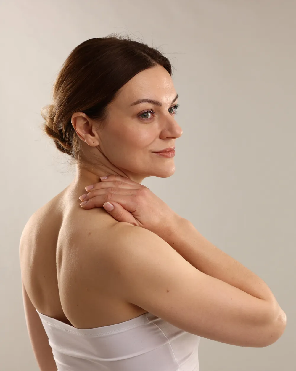 Skin density and texture across the neck and shoulders after treatment