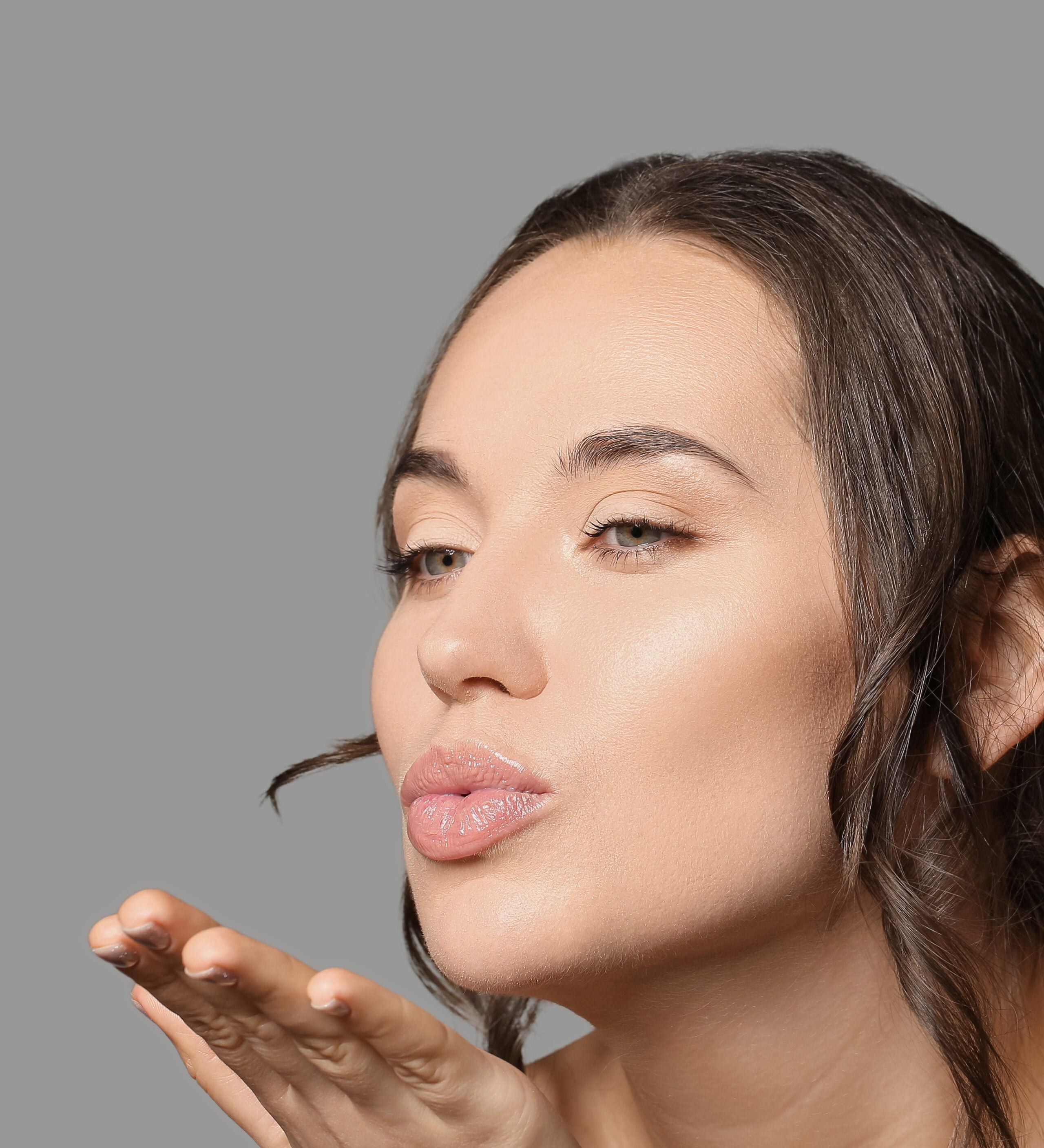 Settled, natural lip filler result several months after treatment