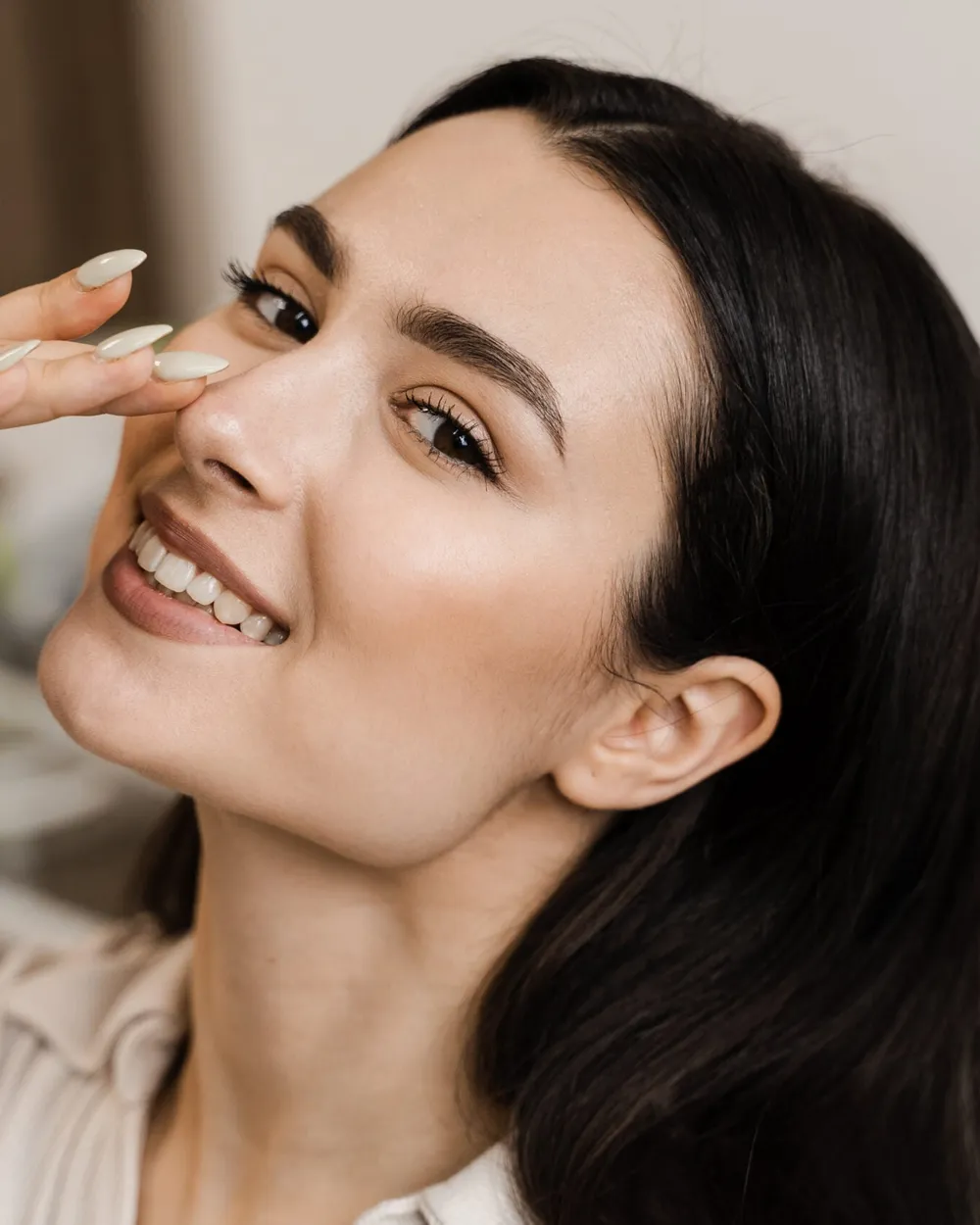 Nasal contour and tip projection assessed in profile