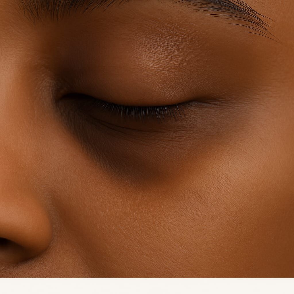 Close view of the delicate skin around an eye