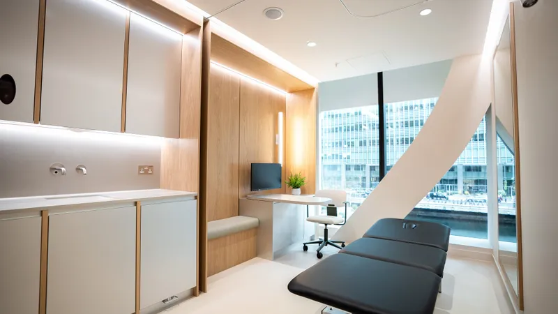 Treatment room at Kaizen Physiotherapy & Performance, Canary Wharf clinic inside UNTIL
