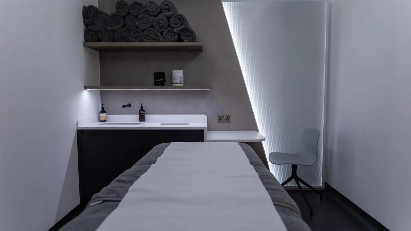 Treatment room at Kaizen Physiotherapy & Performance, Liverpool Street clinic inside UNTIL