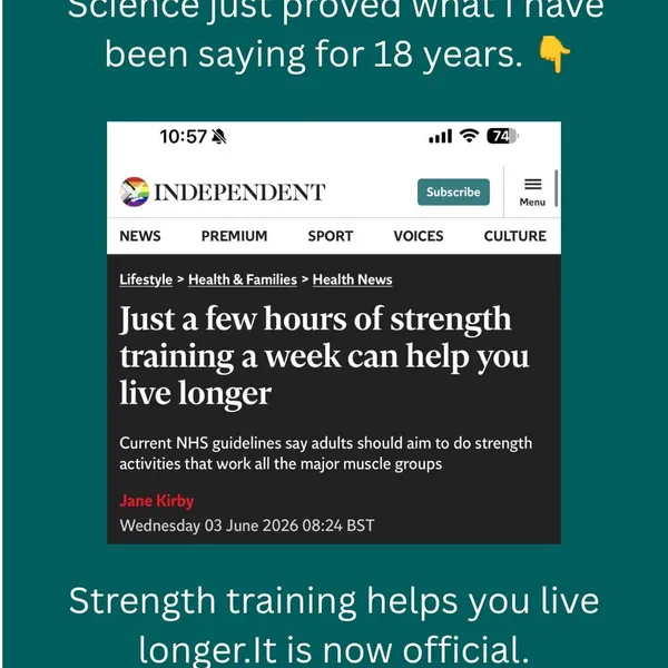 The science is finally catching up with what I have been saying for 18 years. 💪