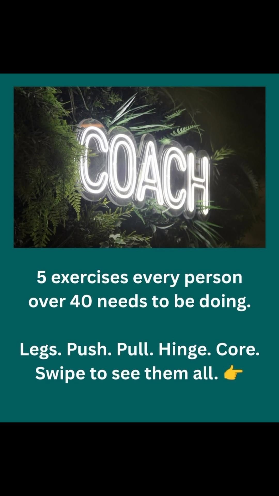 5 exercises every person over 40 needs in their programme. 💪 Legs. Push. Pull. 