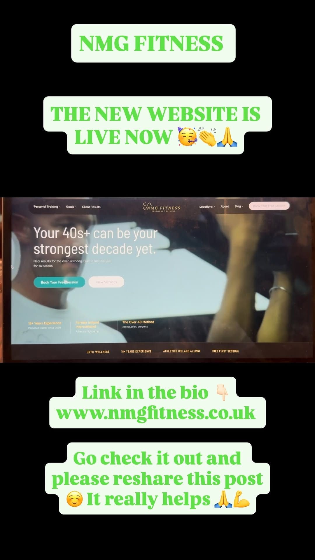 Months in the making. Today it goes live. 🎉 nmgfitness.co.uk I have wanted to d