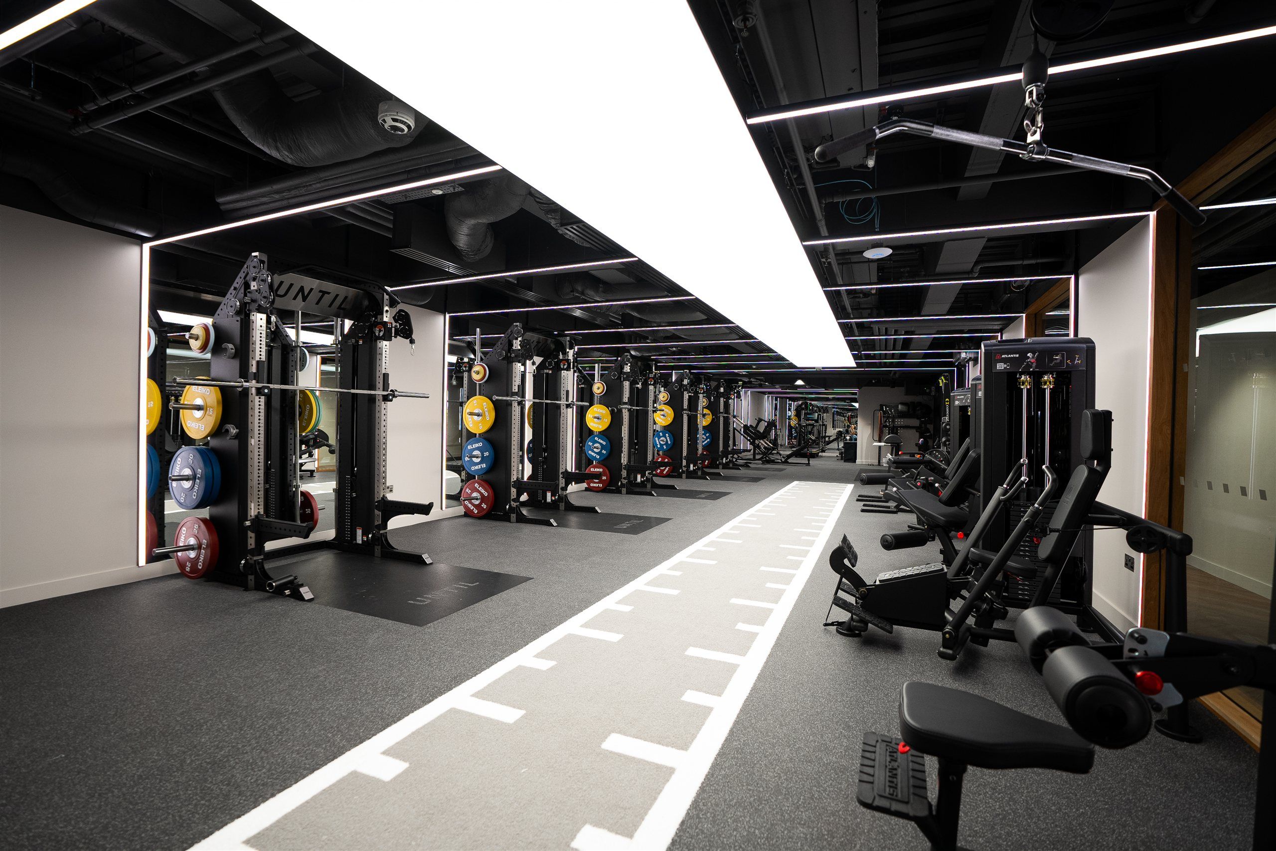 The training floor at UNTIL Canary Wharf, 30 South Colonnade