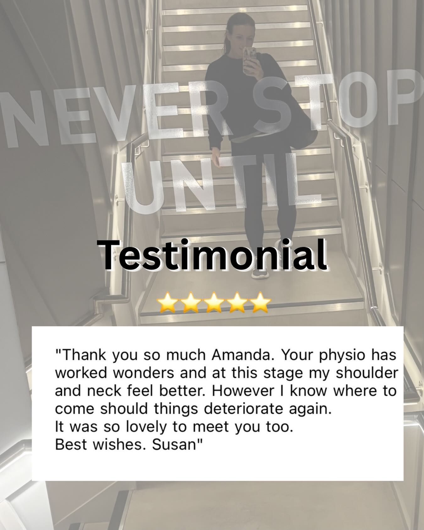 Thursday Testimonial…Chronic Neck and Shoulder pain was really impacting this la