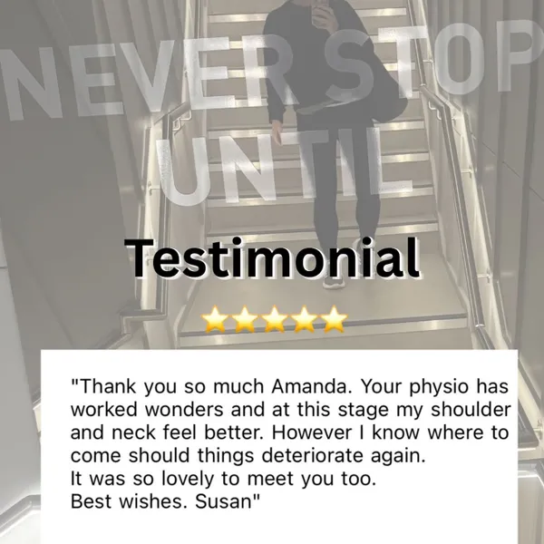 Thursday Testimonial…Chronic Neck and Shoulder pain was really impacting this la