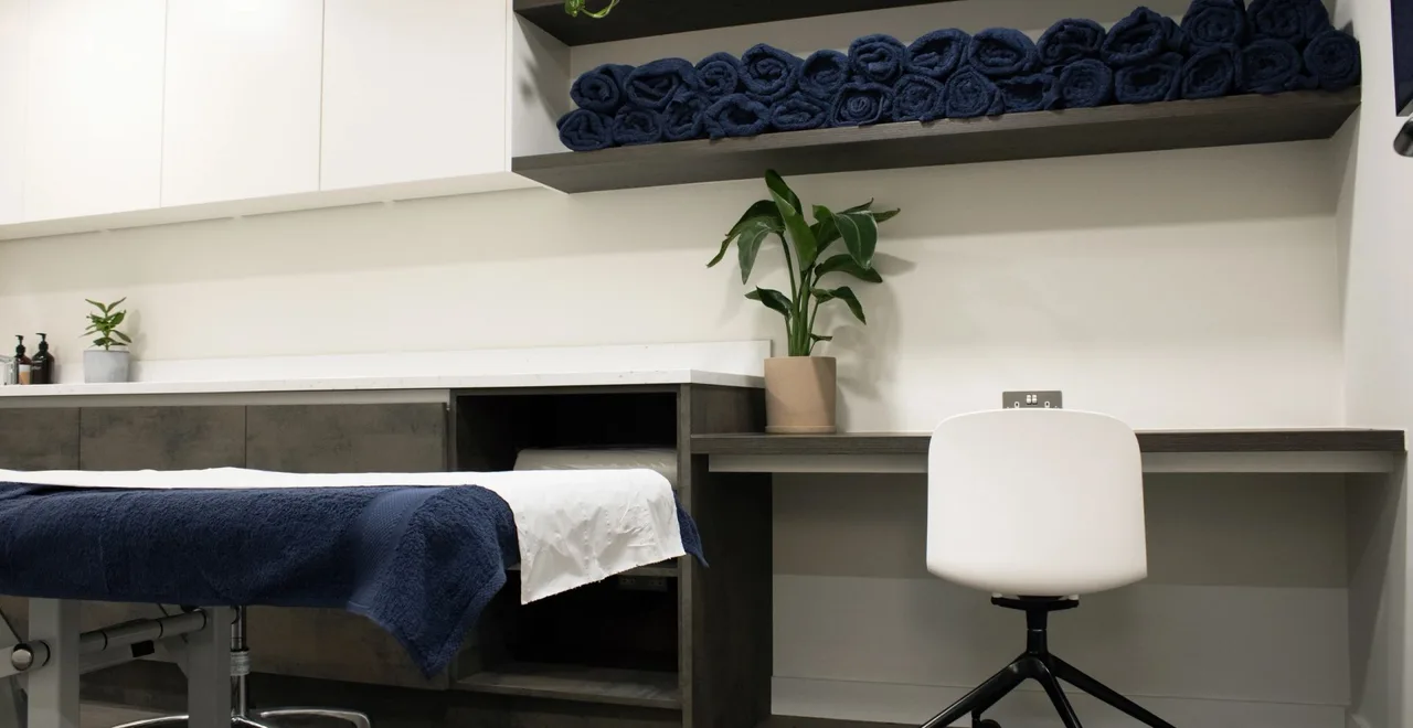 A treatment room at Perfectus Derma Aesthetics' nurse-led clinic in Soho, London