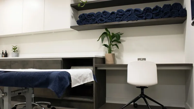 A treatment room at Perfectus Derma Aesthetics' nurse-led clinic in Soho, London