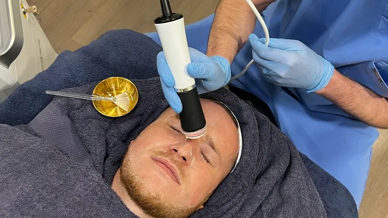 Hydro2Facial treatment in progress at Perfectus Derma Aesthetics, UNTIL Soho