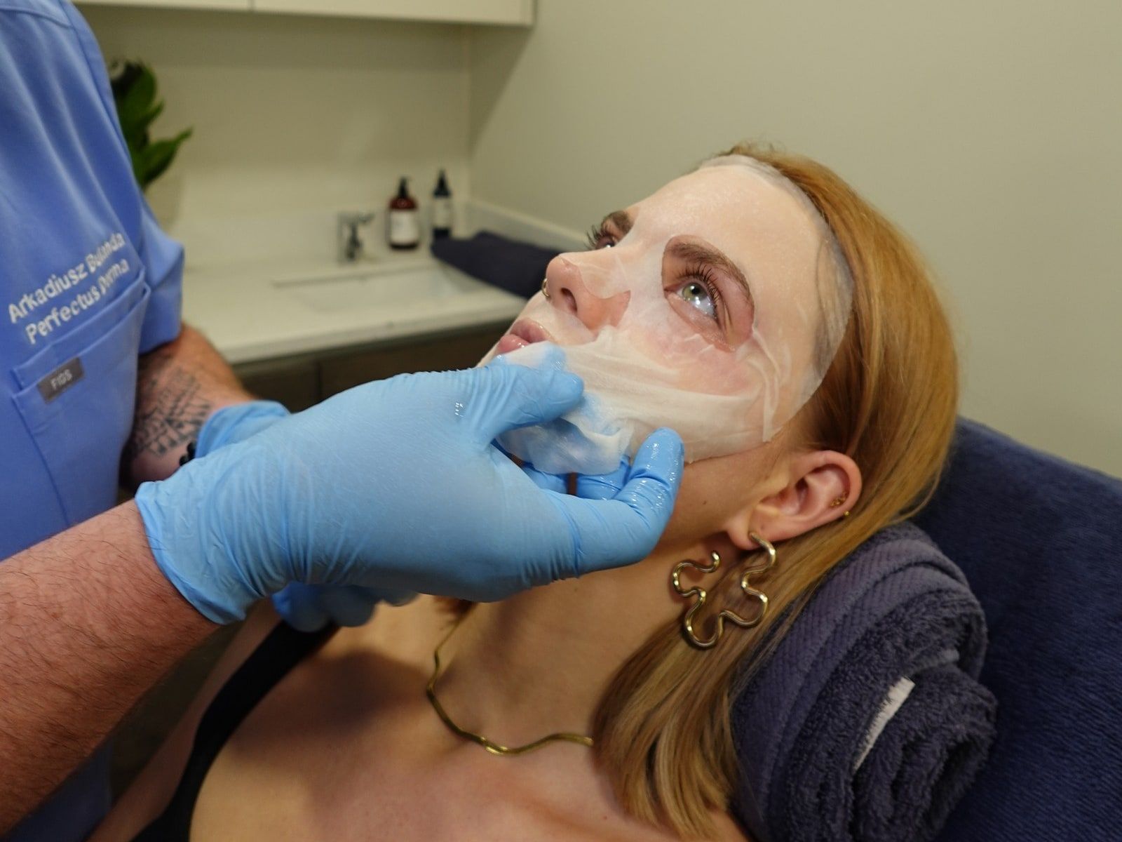 Numbing cream applied to a patient before an injectable skin-quality treatment at Perfectus Derma Aesthetics, UNTIL Soho