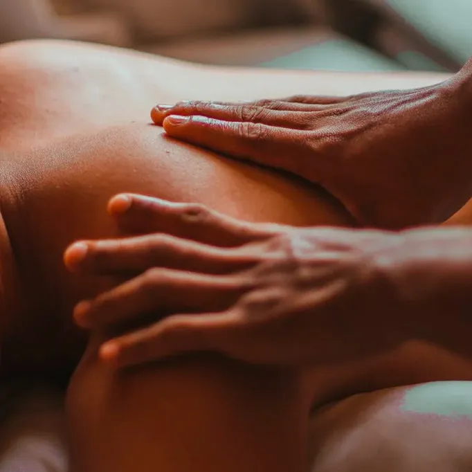 Sports massage treatment in progress at Soho Physiotherapy central London