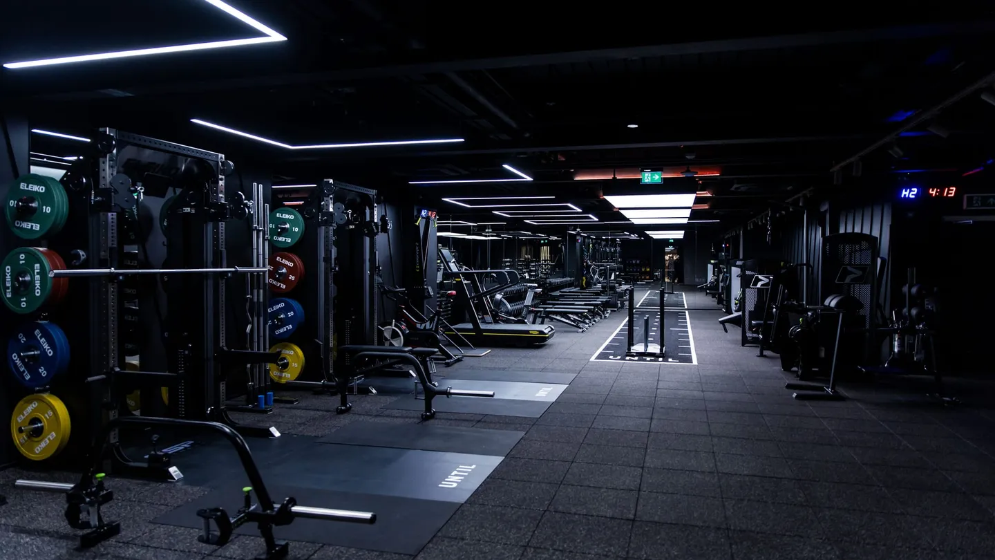The gym floor at UNTIL Liverpool Street, 280 Bishops Square