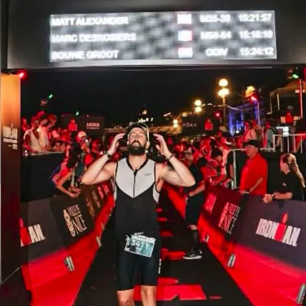I crossed the Ironman Nice finish line in 2025. My hip was already bone on bone.
