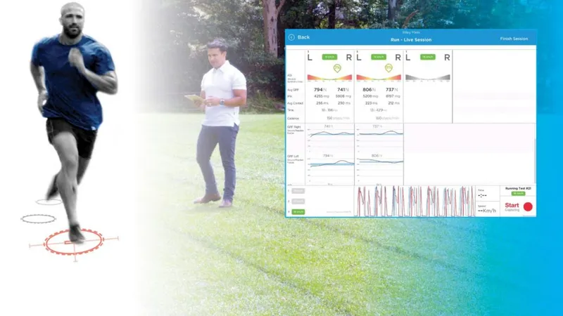 Running gait analysis using DorsaVi sensor system at Tom Astley Physiotherapy